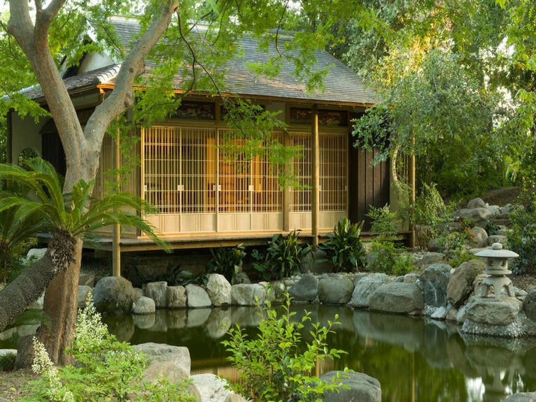 Teahouse at the Storrier Stearns Japanese Garden in Pasadena