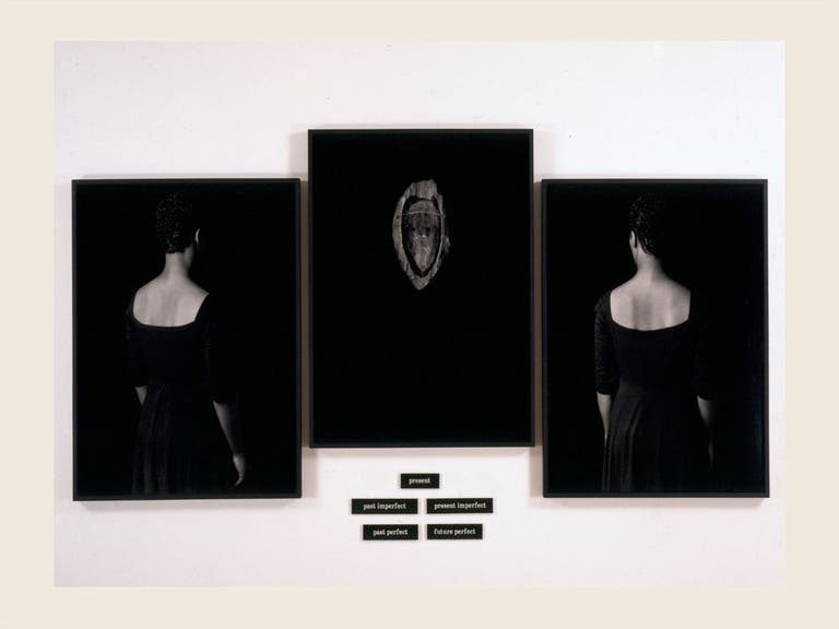 Lorna Simpson "Tense" (1991) at Art + Practice gallery