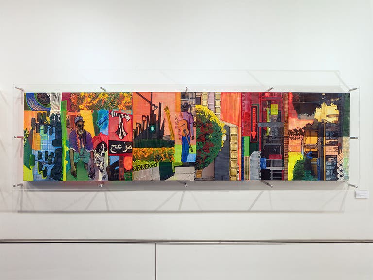 Jamie Scholnick, "Layered Histories" panel on view in Terminal 1 at LAX